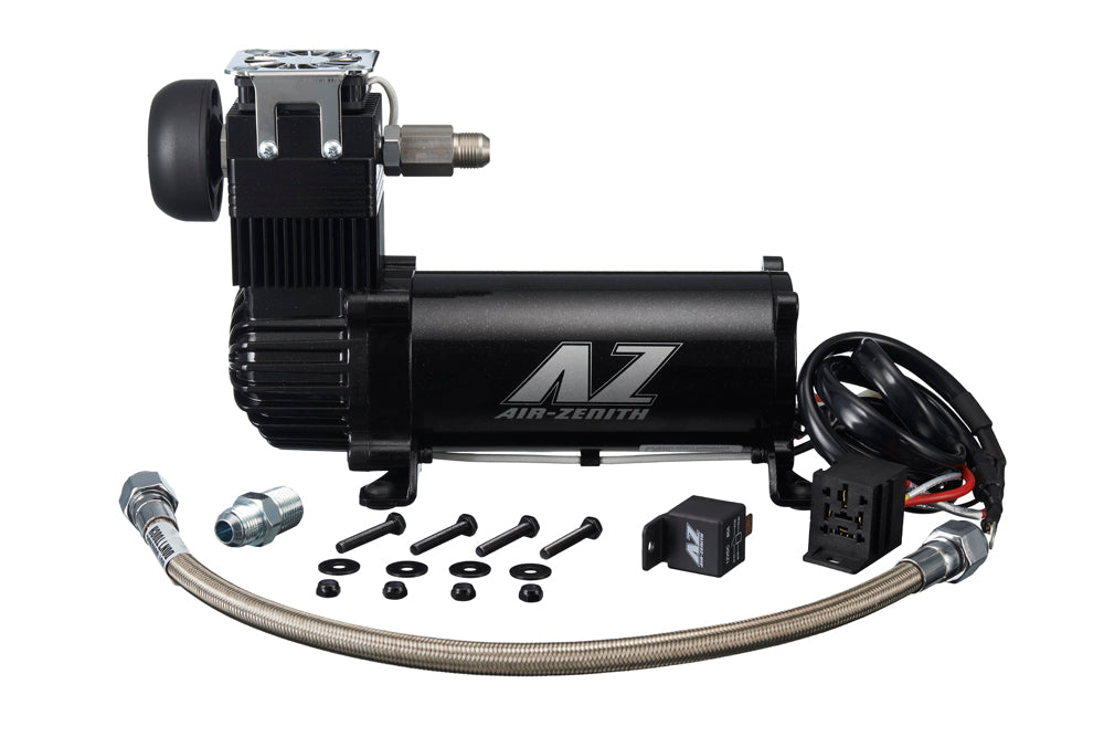 Air-Zenith 2nd Generation 200PSI AZ-OB2 Compressor Black (Single or Pair) - Reklez Suspension Works