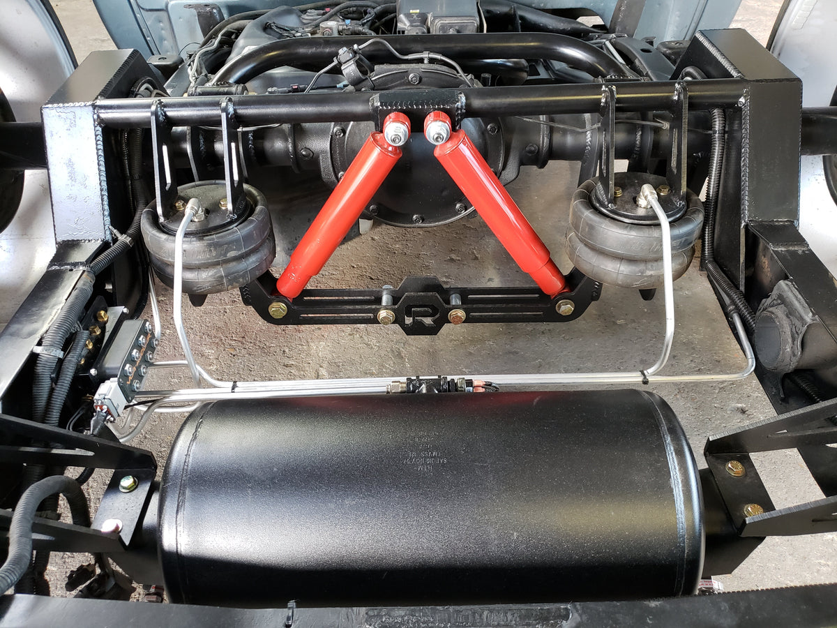 1999-2006 Silverado Sierra Rear Airbag Suspension 3 Link Wishbone Kit Big Lip Billet Wheels - Reklez Suspension Works - view