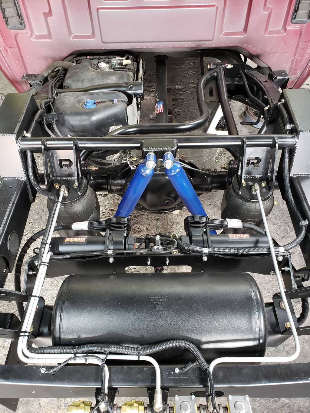 2007-2013 Silverado Sierra Rear Airbag Suspension Kit For Big Lip Billet Wheels 3 Link Wishbone Kit - Reklez Suspension Works