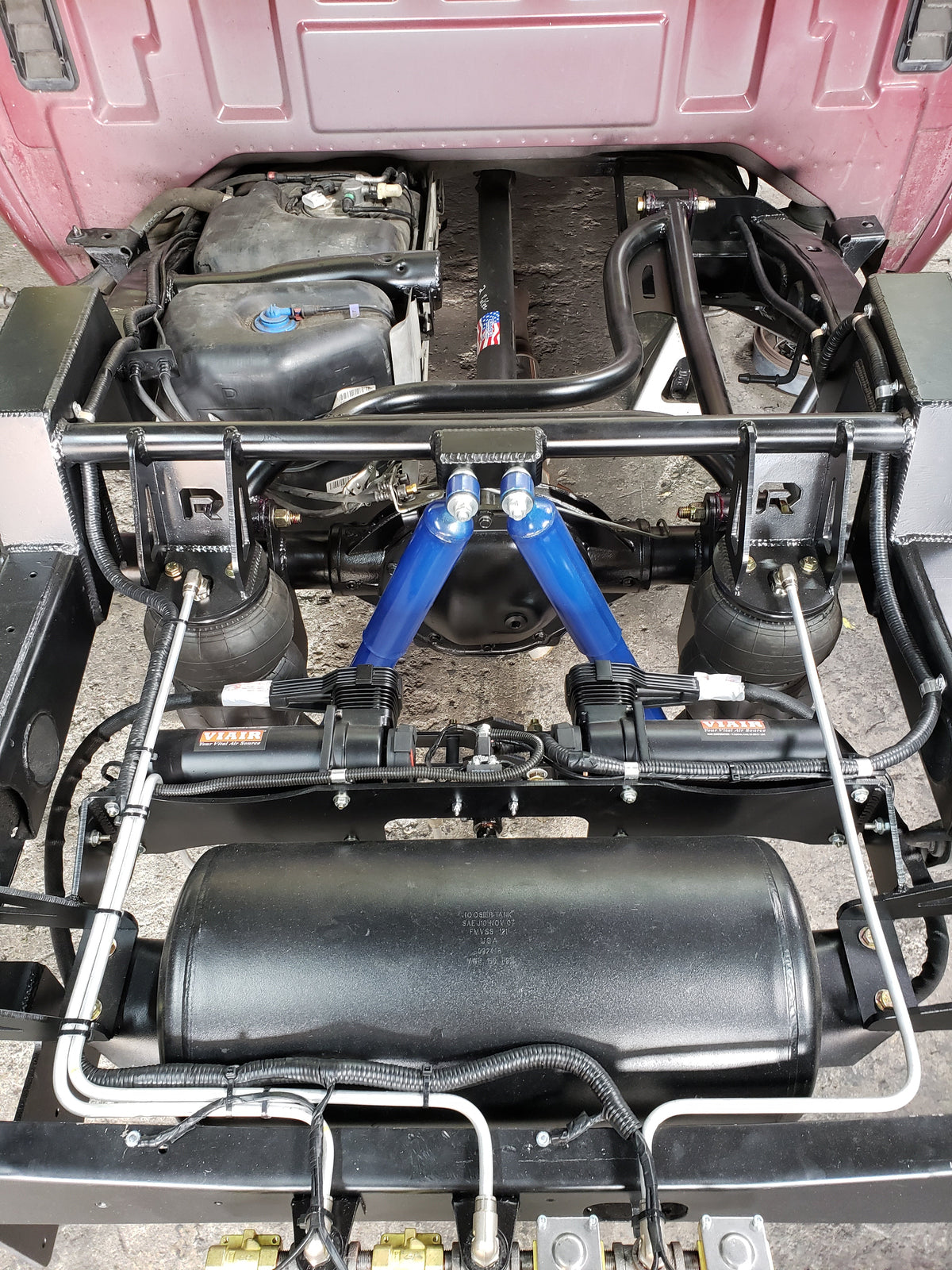 2007-2013 Silverado Sierra Rear Airbag Suspension Kit For Big Lip Billet Wheels 3 Link Wishbone Kit - Reklez Suspension Works