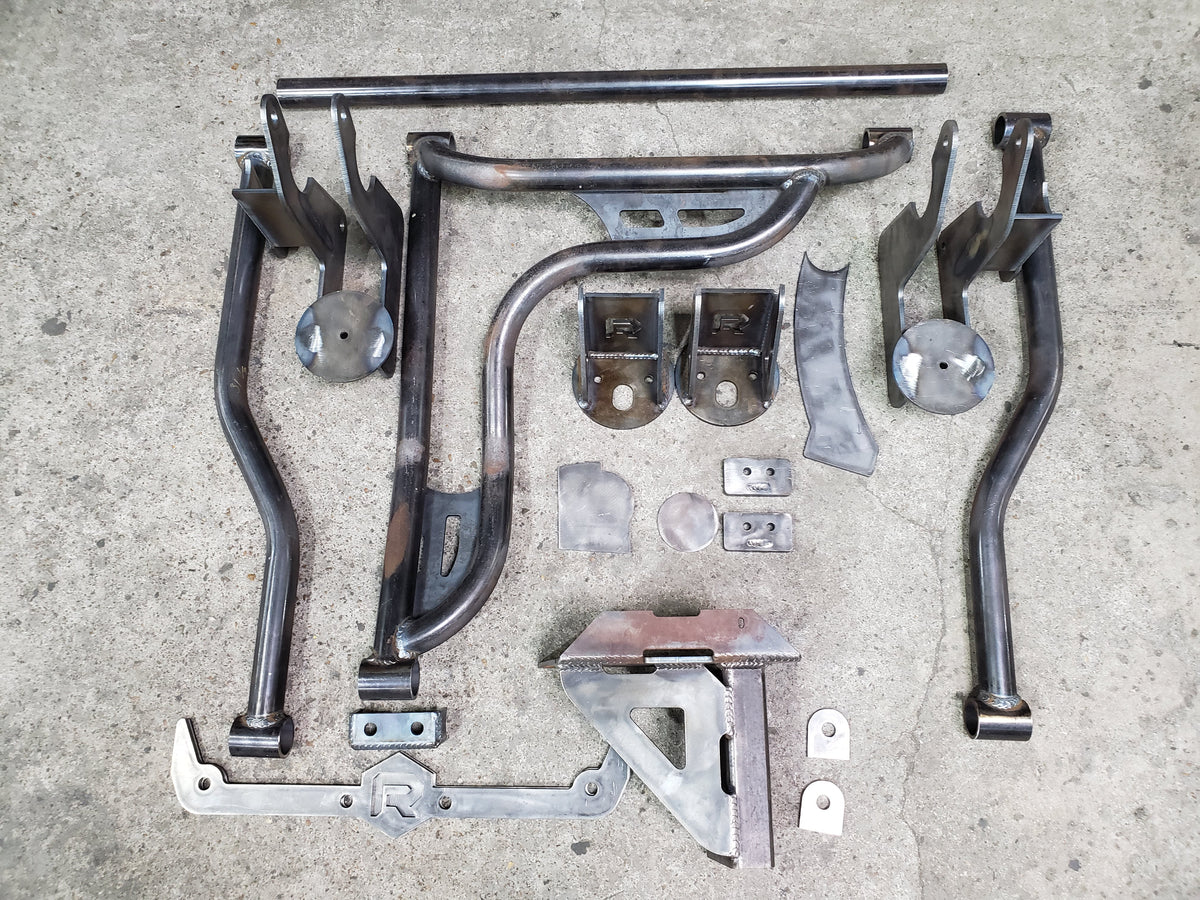 1999-2006 Silverado Sierra Rear Airbag Suspension 3 Link Wishbone Kit Big Lip Billet Wheels - Reklez Suspension Works