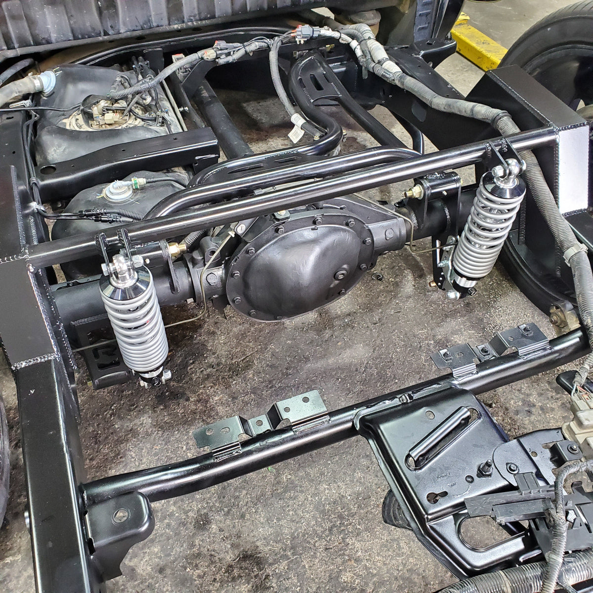 2019-2024 Silverado Rear Coil Over Kit 3 Link Wisbone Suspension Big Billet Wheels 2wd Crew Cab - Reklez Suspension Works