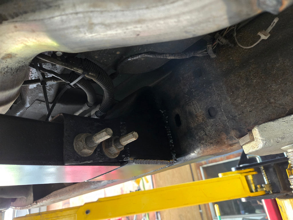 1999-2006 Silverado Raised Transmission Crossmember Plates - Reklez Suspension Works - view 9