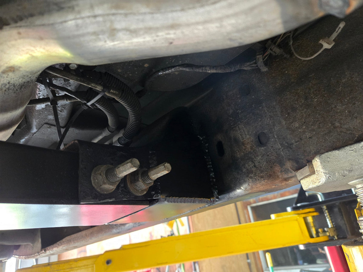 1999-2006 Silverado Raised Transmission Crossmember Plates - Reklez Suspension Works - view 9