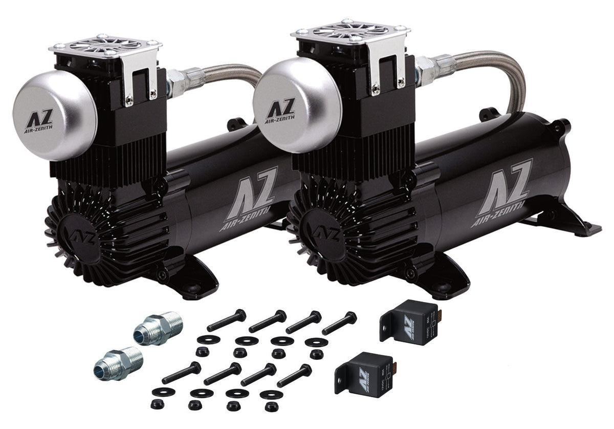 Air-Zenith 2nd Generation 200PSI AZ-OB2 Compressor Black (Single or Pair) - Reklez Suspension Works - view 3