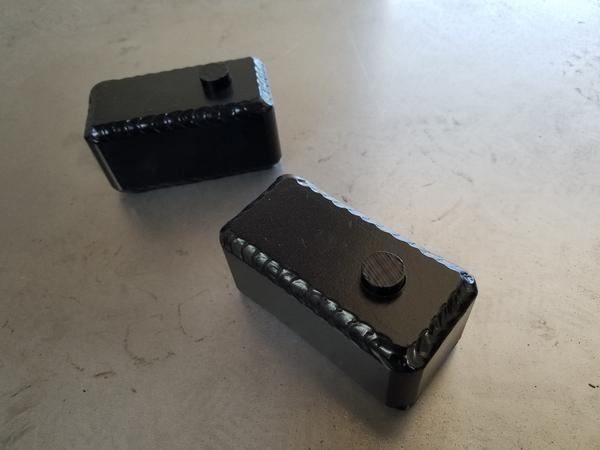 2" Drop Blocks 2014-2018 Silverado, Gmc, Custom Blocks, Center Rear end - Reklez Suspension Works