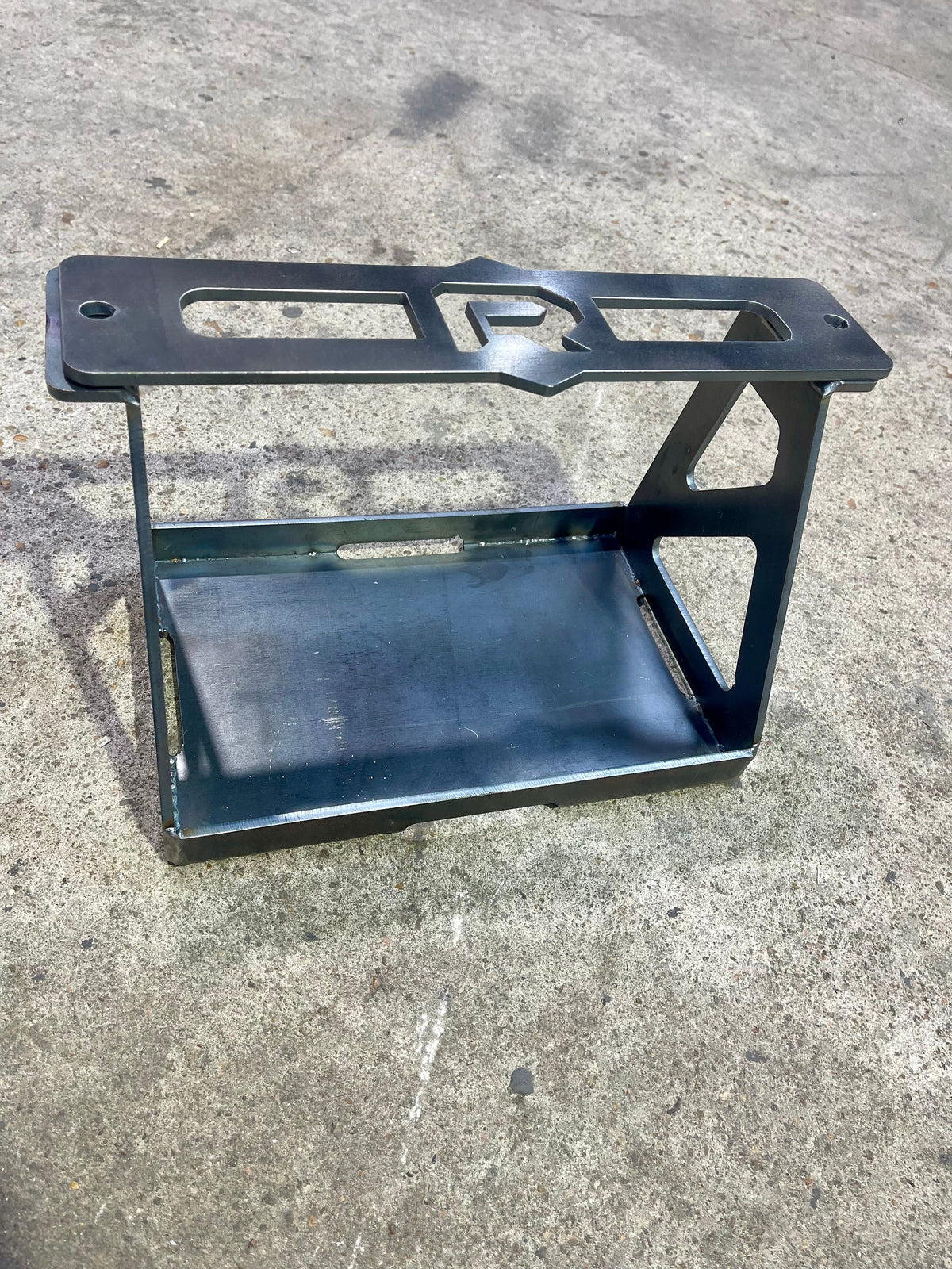 2007-2013 Silverado, Sierra, Battery Bracket With Top Plate For Relocation - Reklez Suspension Works - view 2