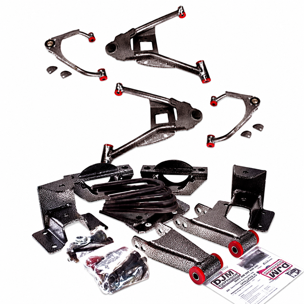 2015-2018 Silverado/Sierra Complete 3 inch Front / 5 inch Rear Lowering Kit (Shocks Included) — DJM Suspension DJM2515-3/5