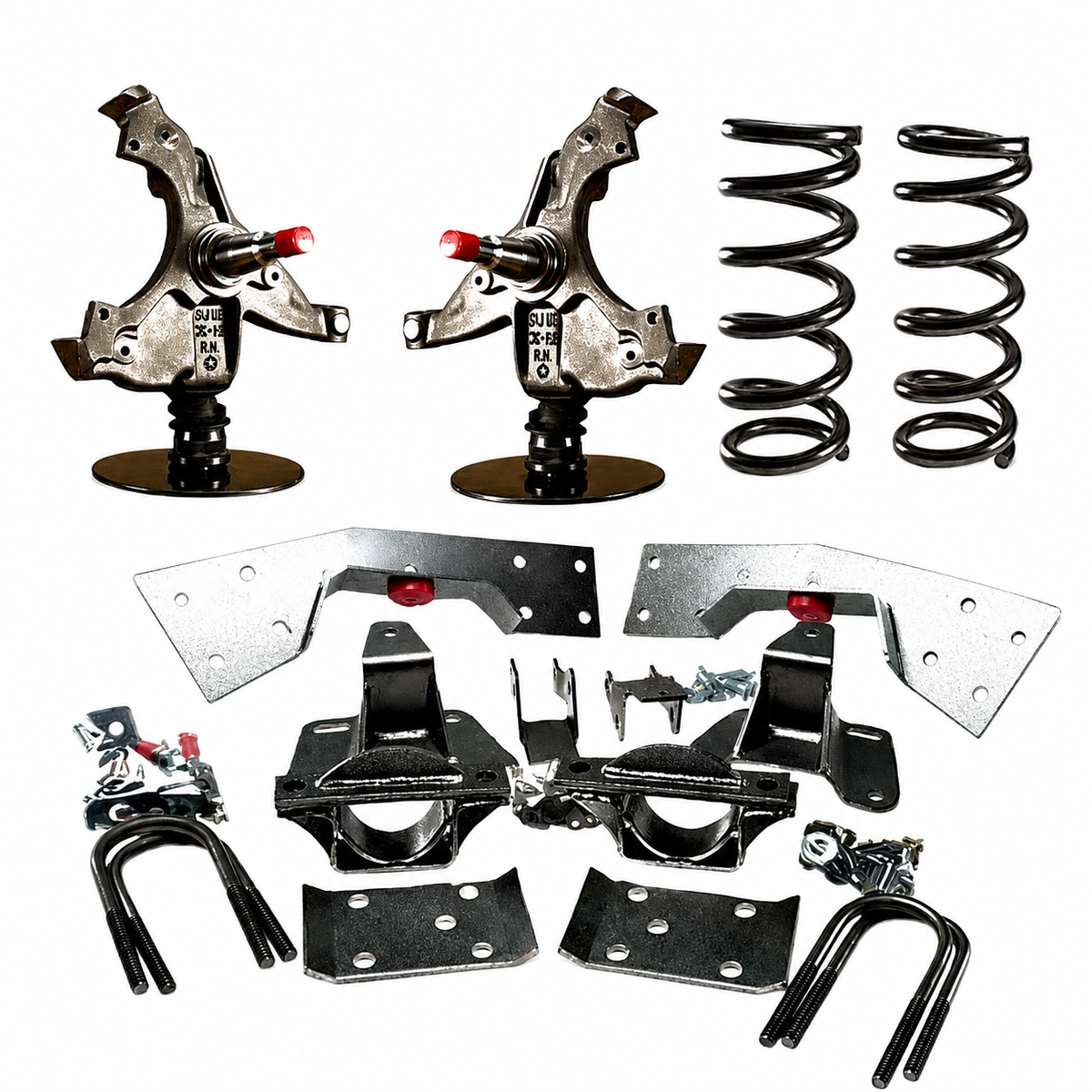 1992-1999 Chevy Suburban 4 inch Front / 5 inch Rear Complete Lowering Kit (Shocks Included) — DJM Suspension DJM1028-4/5