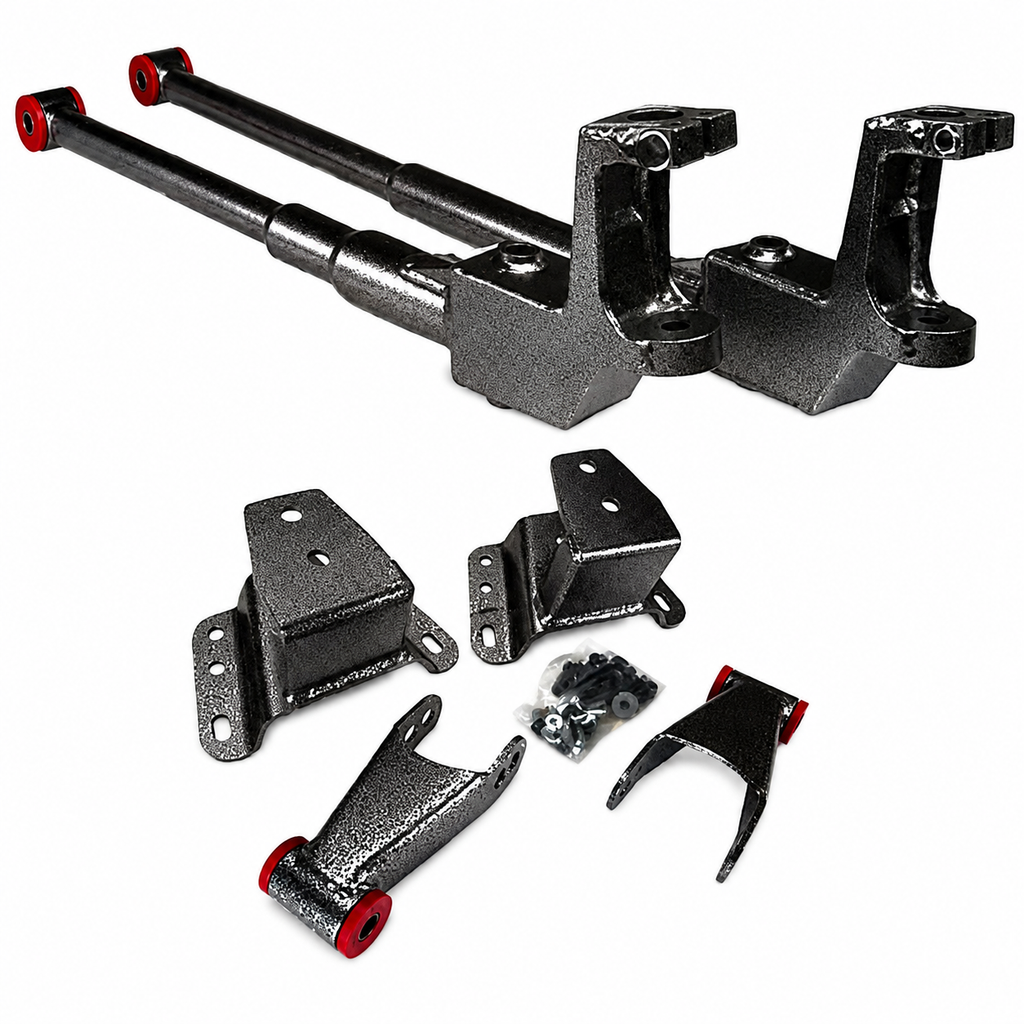 1987 – 1998 Ford F-350/250 3 Inch Front 4 Inch Rear Complete Lowering Kit (Shocks Included) — DJM Suspension DJM3005-3/4