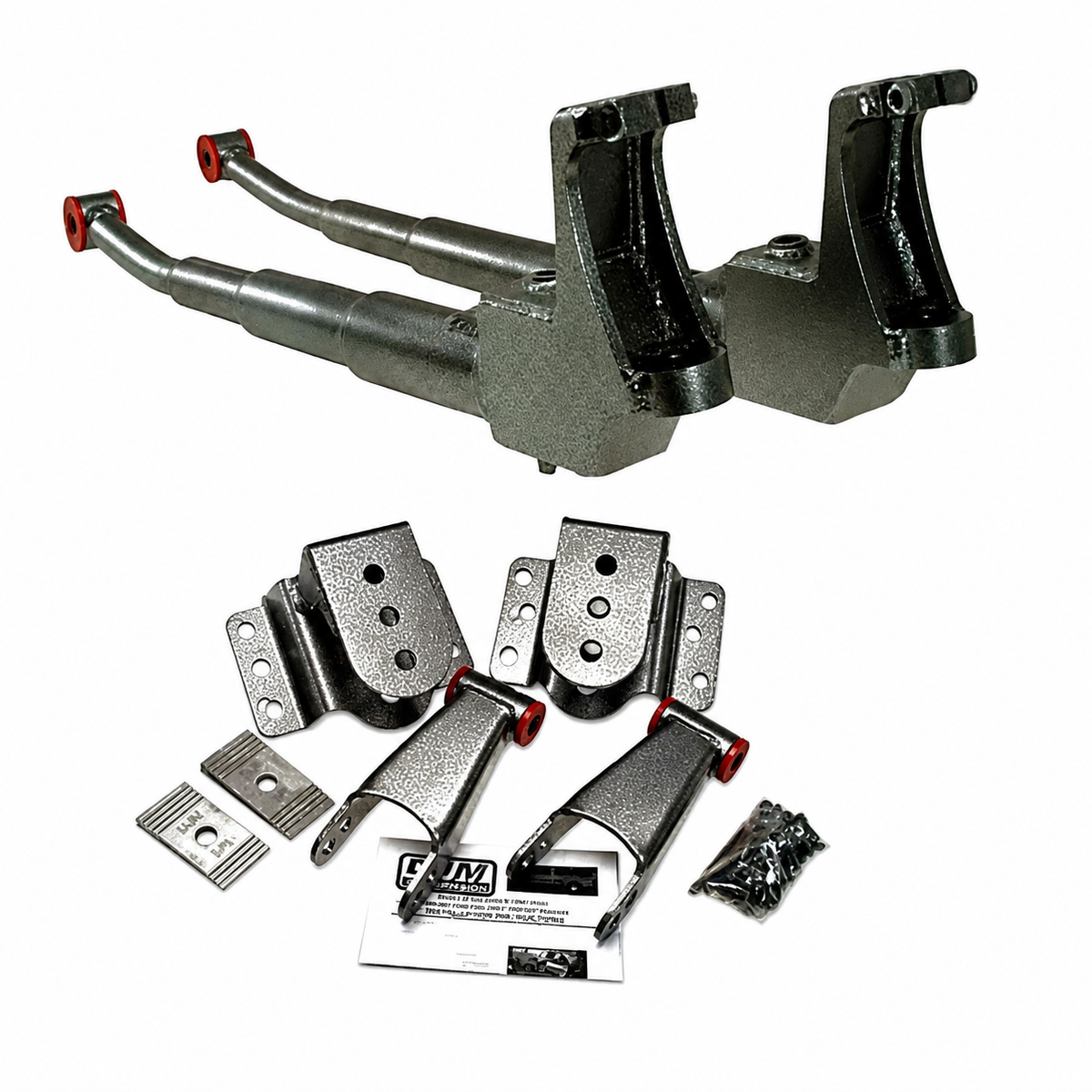 1999-2007 Ford F350/F250 Superduty 3 inch Front / 5 inch Rear Complete Lowering Kit (Shocks Included) — DJM Suspension DJM3015-3/5