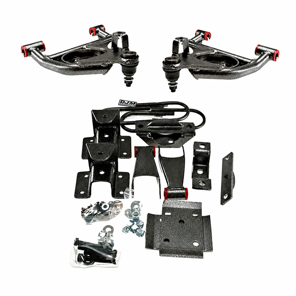 2003-2006 (2007 Classic) Silverado/Sierra Crew Cab Complete 3 inch Front / 5 inch Rear Lowering Kit (Shocks Included) — DJM Suspension DJM2999-3/5