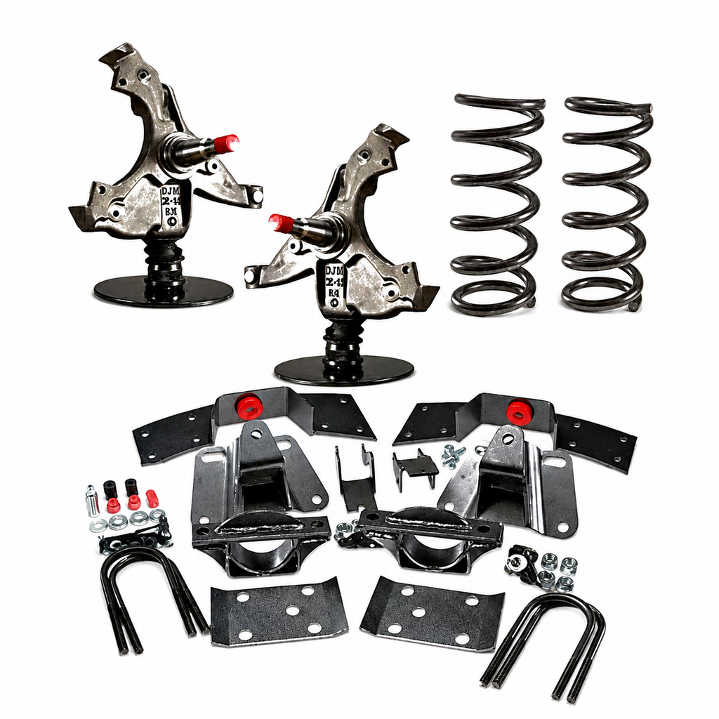1995-1999 Chevy Tahoe 4 inch Front / 4 inch Rear Complete Lowering Kit (4 Door) (Shocks Included) — DJM Suspension DJM1029-4/4 4dr