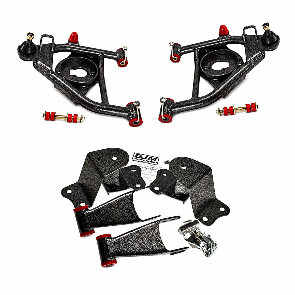 1988-1998 Chevy C1500 3inch front/4inch rear lowering kit with control arms (Shocks Included) — DJM Suspension DJM2555-3/4
