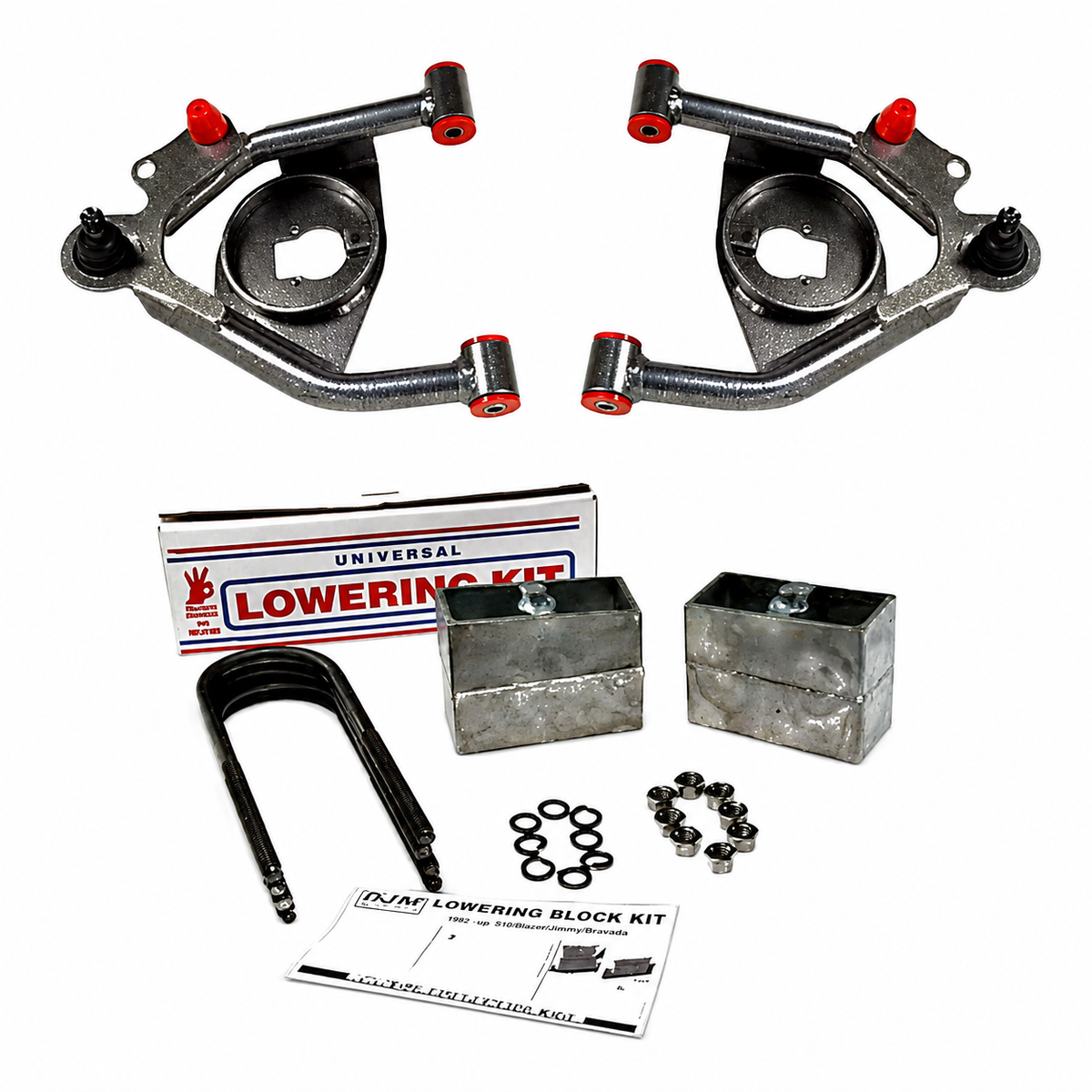 1982-2004 S10/S15 Pick UP 3 inch Front / 4 inch Rear Complete Lowering Kit (Control Arm) — DJM Suspension DJM2331-3/4
