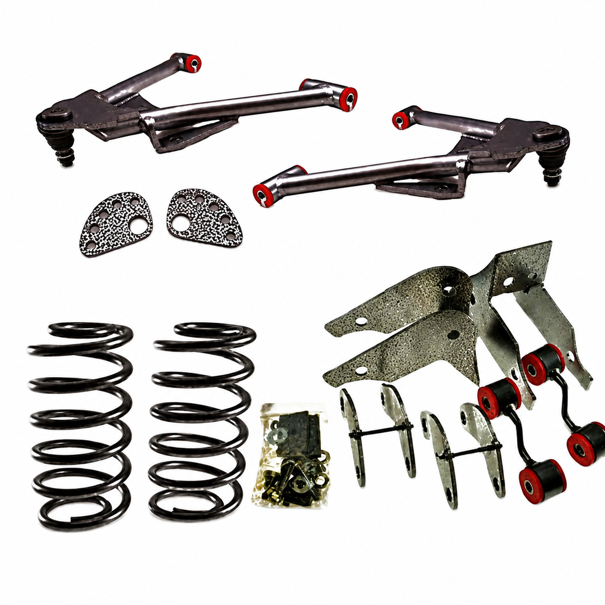 2007-2014 Chevy Tahoe / Suburban with Cast Iron Steering Knuckle Complete 2 inch Front / 3 inch Rear Lowering Kit (Shocks Included) — DJM Suspension DJM2007-2/3
