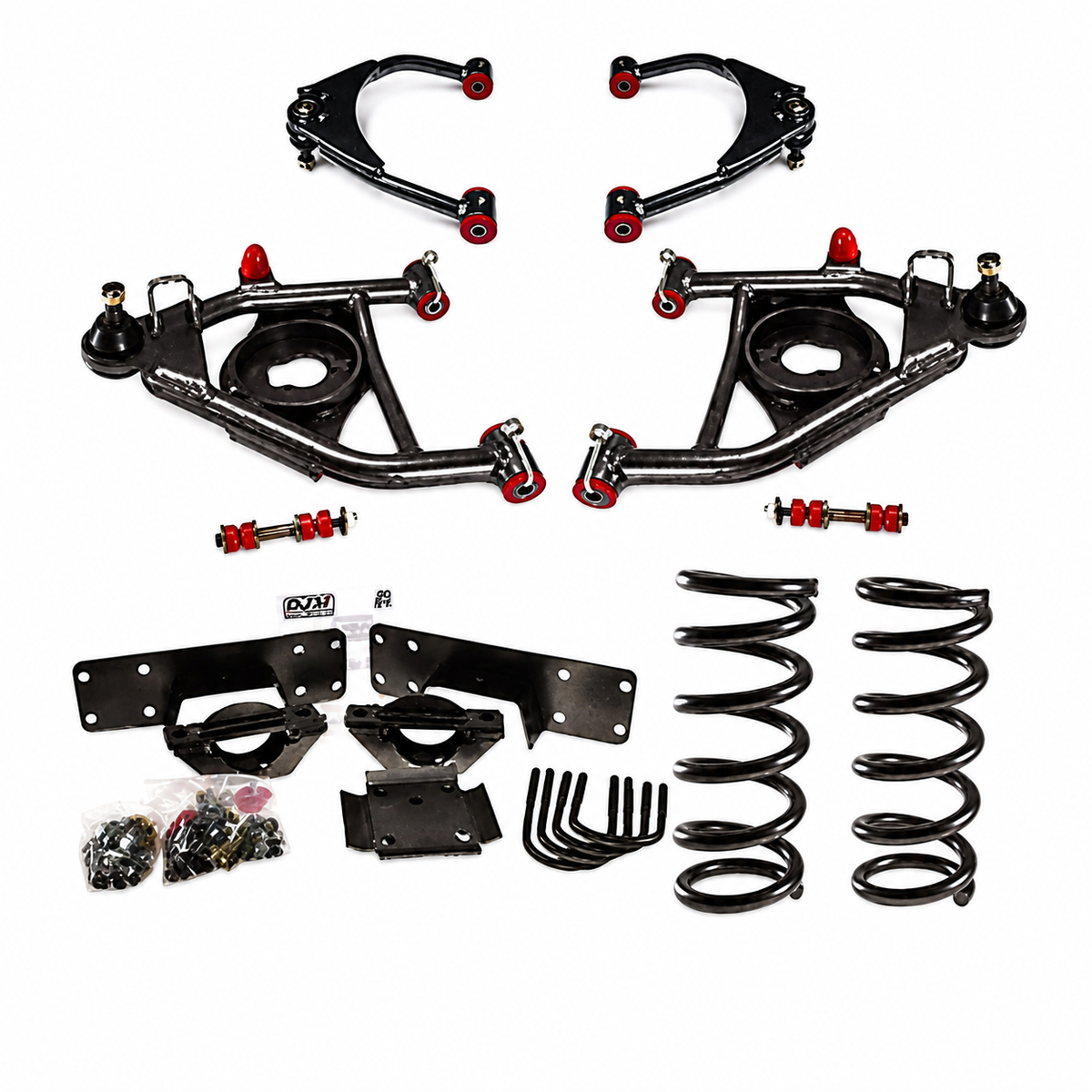 1988-1998 Chevy/GMC C-1500 4inch front/6inch rear Lowering Kit (with upper control arms) (Shocks Included) — DJM Suspension DJM2555-4/6+