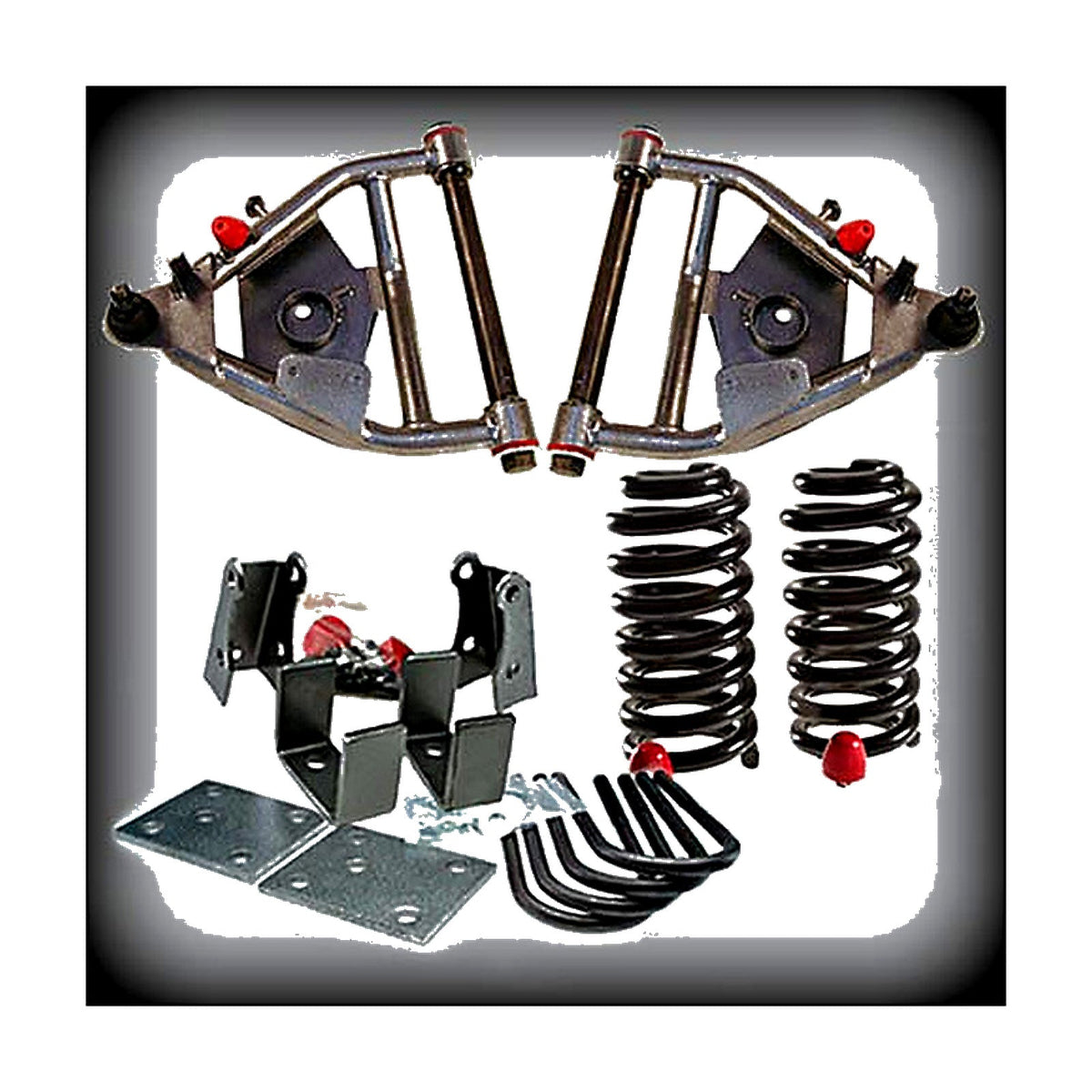 1968-1972 C-10 Complete Lowering Kit 5 inch front / 5 inch rear (2.25″ wide leaf springs & front drum brakes) (Shocks Included) — DJM Suspension DJM1055-5/5
