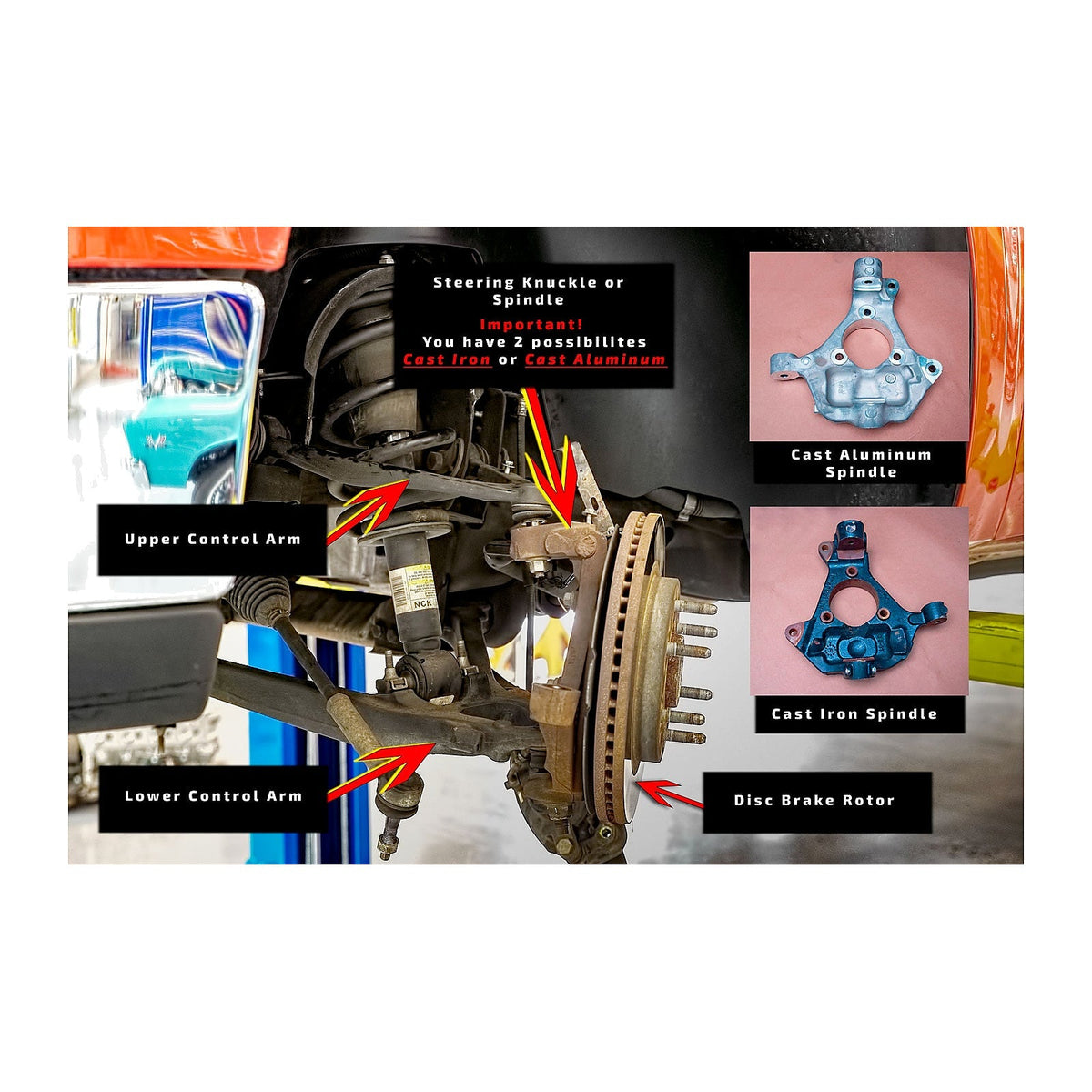 2015-2018 Chevy/Suburban/Tahoe 2 inch front and 4 inch rear Complete Lowering Kit (Cast Aluminum Steering Knuckles) (Shocks Included) — DJM Suspension DJM2015-2/4