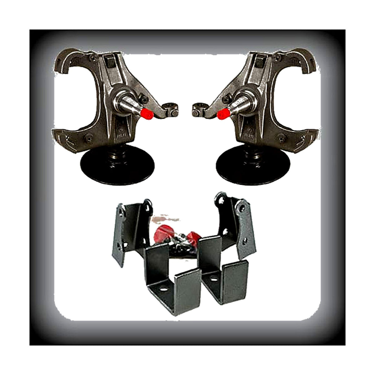 1973-1987 C10 3 inch Front / 5 inch Rear Complete Lowering Kit (Spindle with 1″ rotor) (Shocks Included) — DJM Suspension DJM2045L-3/5 (1″ rotor)