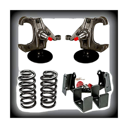 1973-1987 C10 5 inch Front / 5 inch Rear Lowering Kit (1 inch Rotor) (Shocks Included) — DJM Suspension DJM2045L-5/5 (1″rotor)