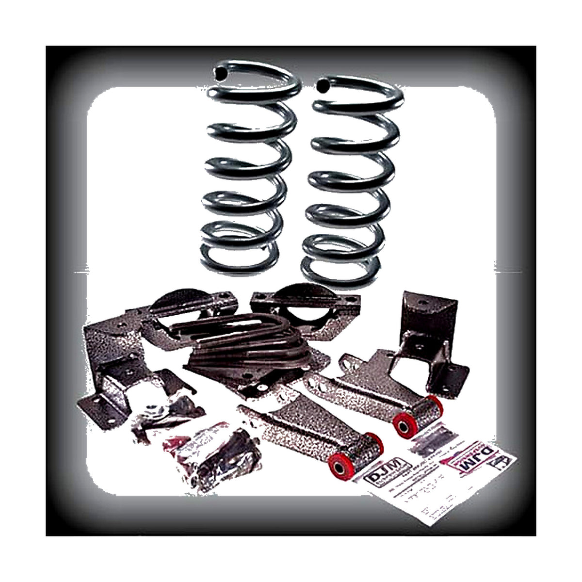 2003-2006 (2007 Classic) Silverado/Sierra Crew Cab Complete 2 inch Front / 4 inch Rear Lowering Kit (Shocks Included) — DJM Suspension DJM2099-2/4