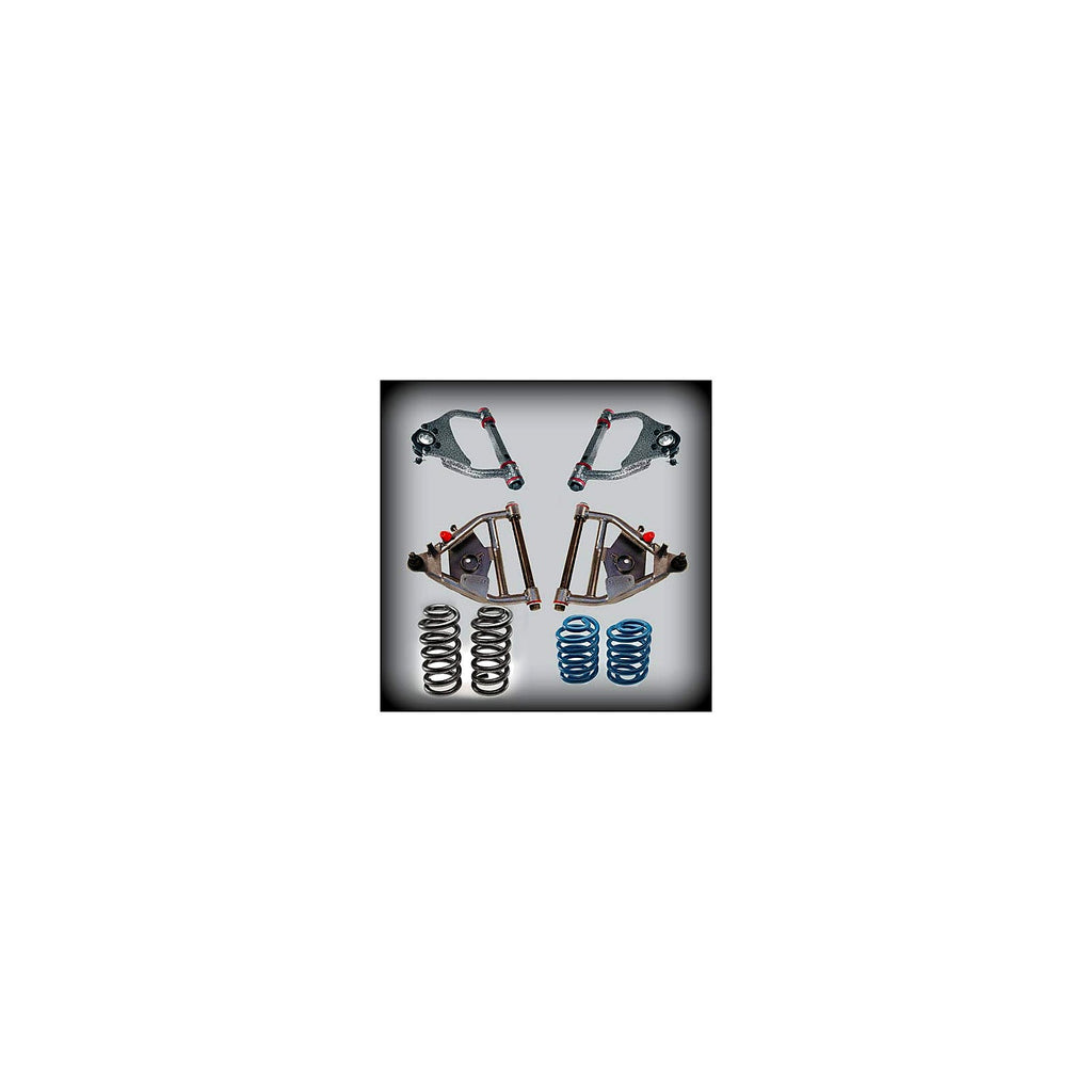 1971-1972 C10 W Coil Spring Rear Disc Brakes 5 Inch Front 5 Inch Rear Complete Lowering Kit Shocks Included 2 — DJM Suspension DJM2356-5/5+