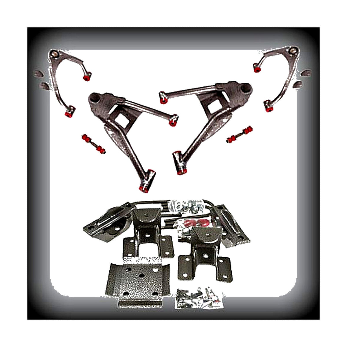 2007-2015 Chevy Silverado 4 inch Front / 6 inch Rear Complete Lowering Kit (Cast Iron Steering Knuckle) (Shocks Included) — DJM Suspension DJM2507-4/6