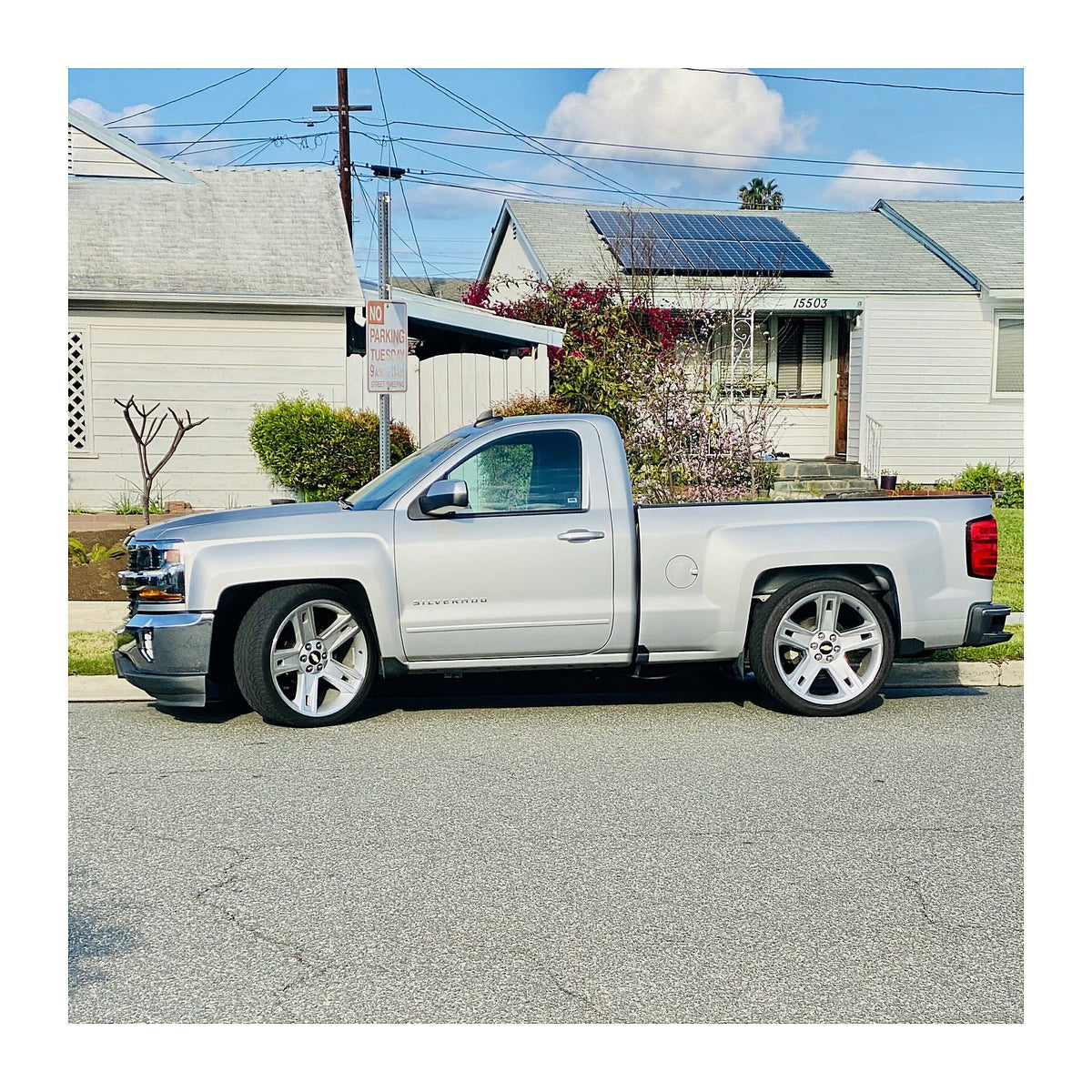 2015-2018 Silverado/Sierra Complete 4 inch Front / 7 inch Rear Lowering Kit (Shocks Included) — DJM Suspension DJM2515-4/7