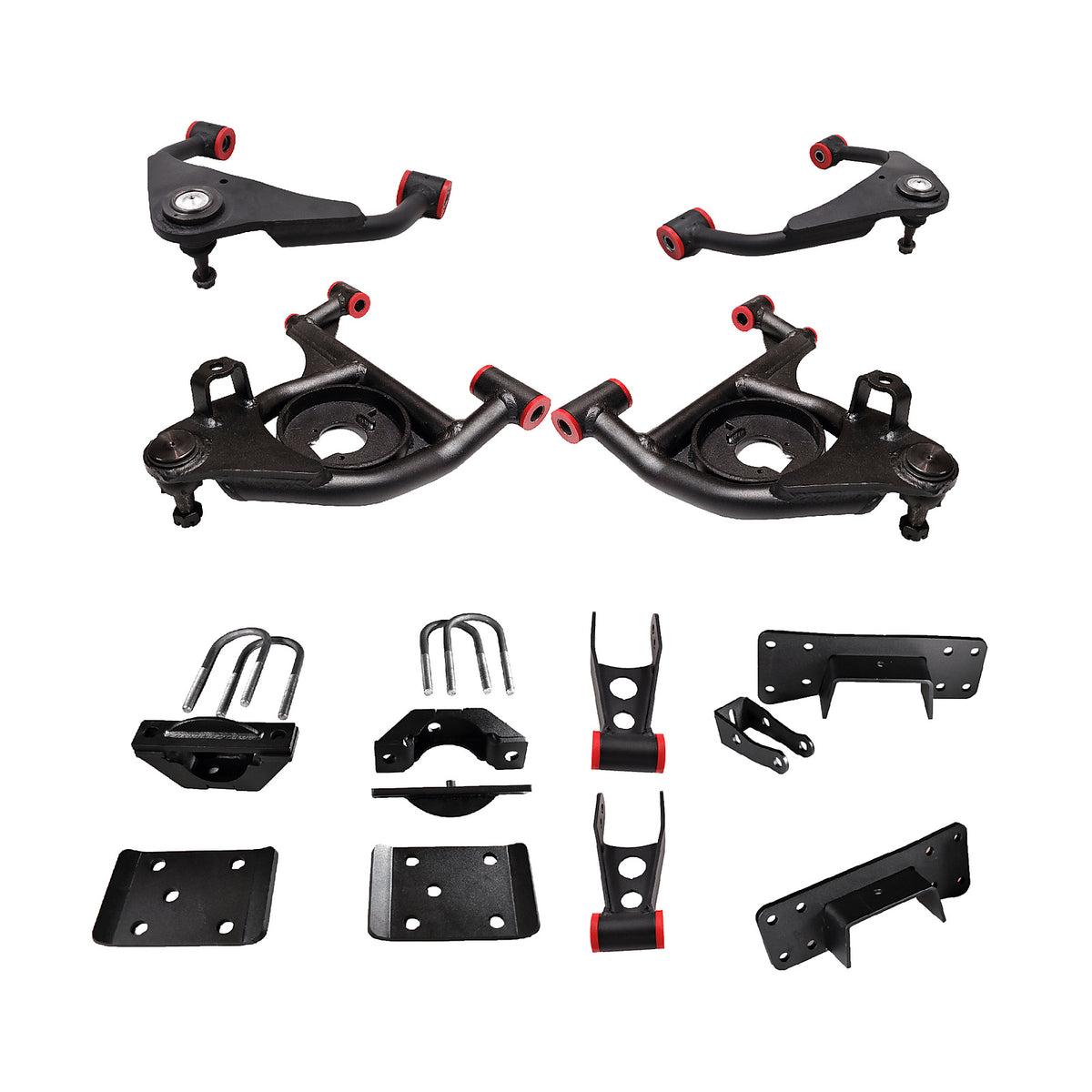 1999 – 2006 Chevy Silverado/Sierra – 5 Inch Front 7 Inch Rear Complete Lowering Kit With Upper Control Arms (Shocks Included) — DJM Suspension djm2599-5/7