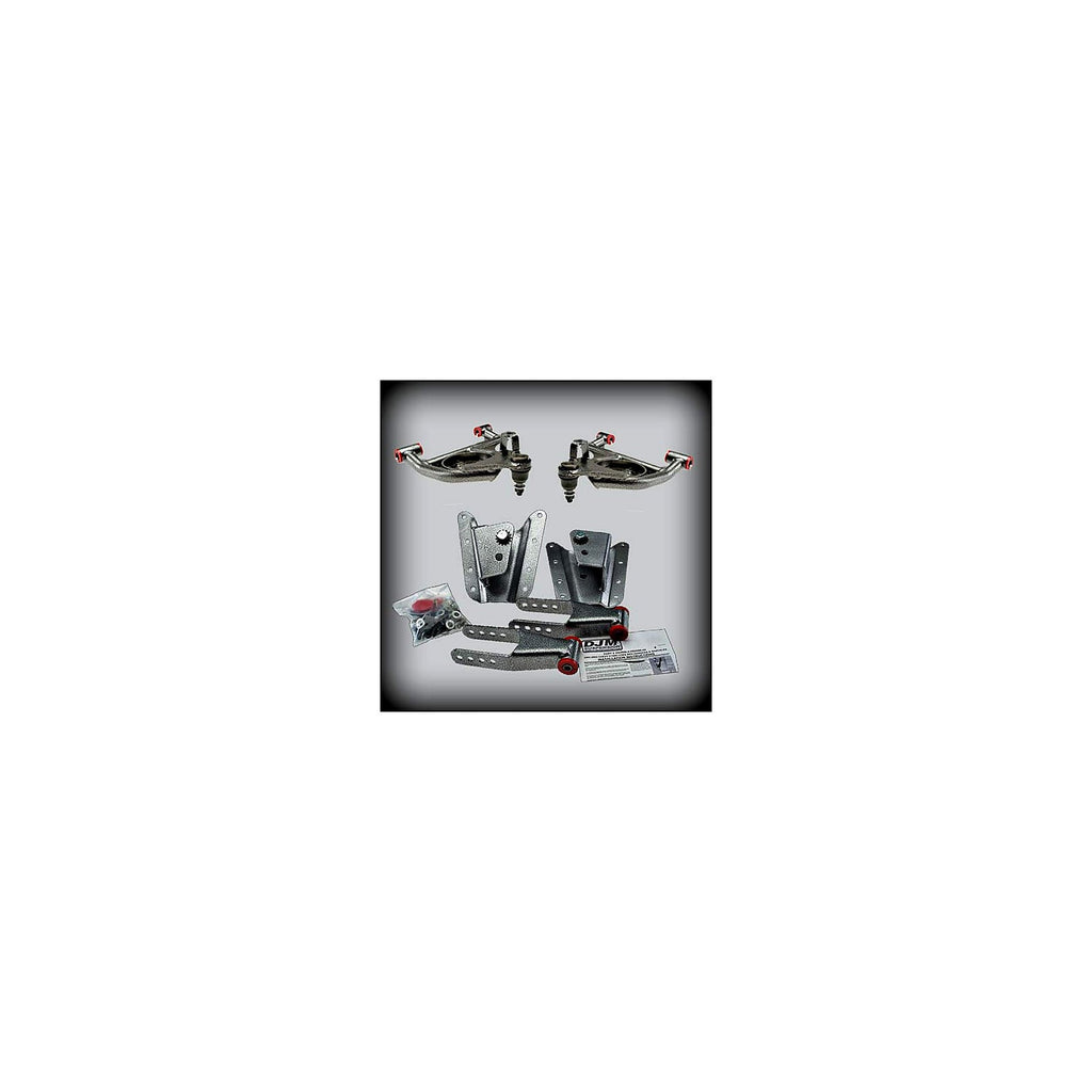 2002-2006 Chevy/GMC Silverado Long Bed 2 inch Front / 4 inch Rear Lowering Kit (Control Arms) — DJM Suspension DJMEH2598-2/4C