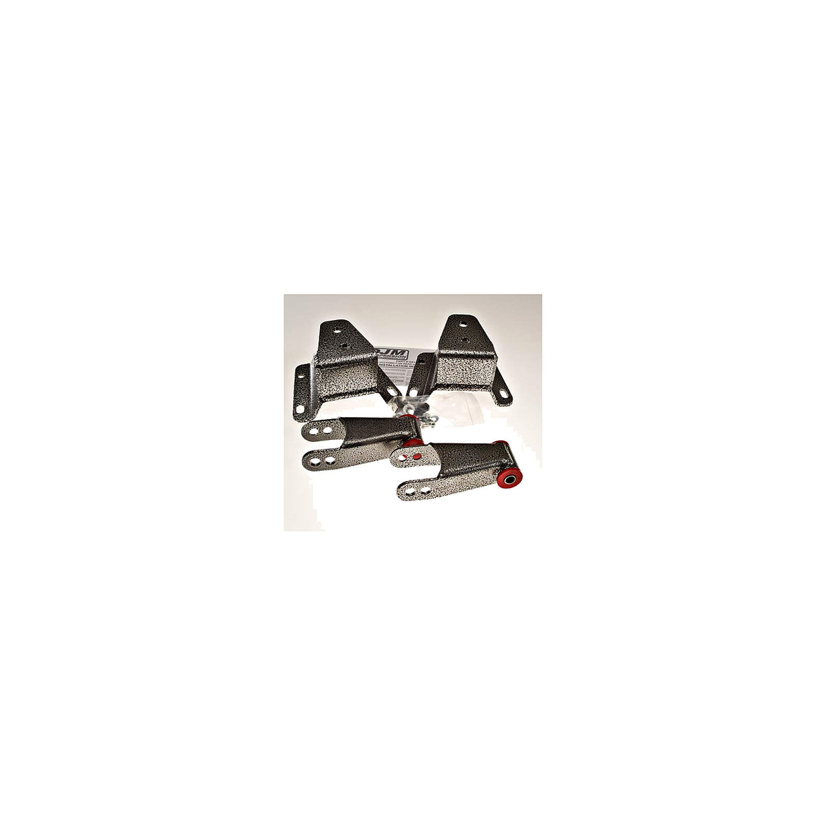1987–1998 Ford F-350/F250 4 inch Rear Leaf Spring Hanger & Shackle Kit — DJM Suspension HS1135-4