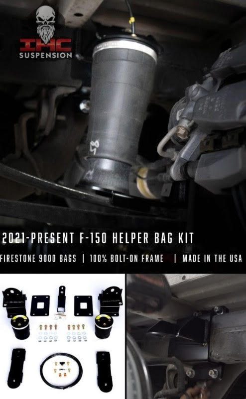 2021-Present F-150 Helper Bag Kit (NON VDS) (LOWERED APPLICATION) – AVAILABLE ON BACKORDER by IHC Suspension – product detail