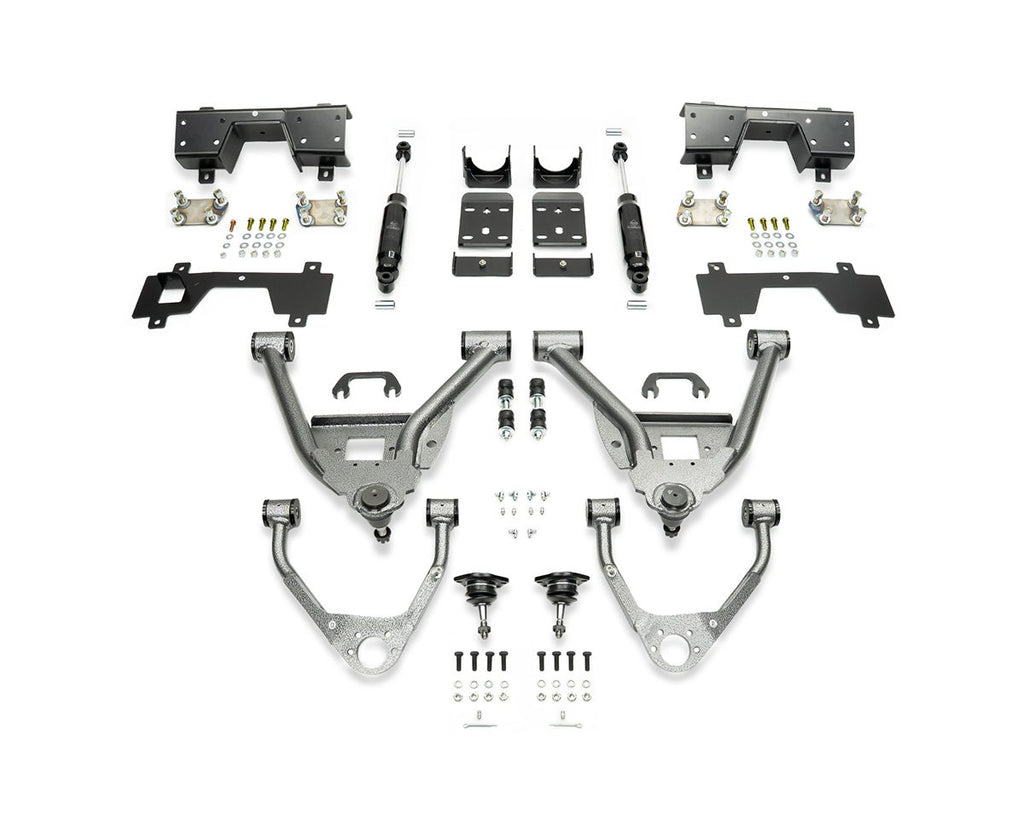2007-2016 GM1500 (CAST) 5/7 LOWERING KIT EXTENDED/CREW CAB  W/ BOLT ON C-NOTCH by IHC Suspension