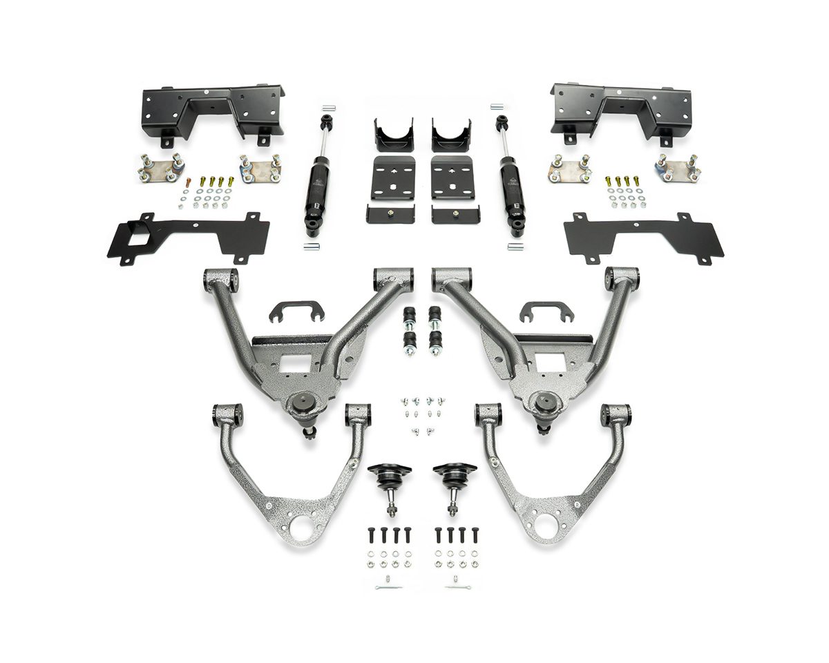 2007-2016 GM1500 (CAST) 5/7 LOWERING KIT EXTENDED/CREW CAB  W/ BOLT ON C-NOTCH by IHC Suspension