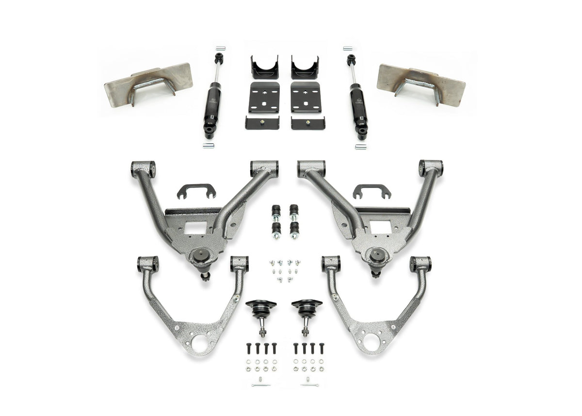 2007-2016 GM1500 (CAST) 5/7 LOWERING KIT EXTENDED/CREW CAB  W/ WELD ON C-NOTCH by IHC Suspension