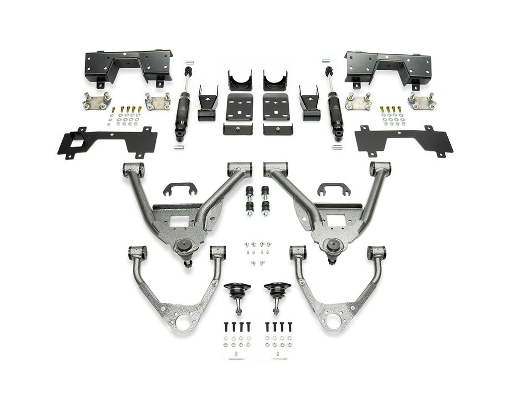 2007-2016 GM1500 (CAST) 5/7 LOWERING KIT SINGLE CAB W/ BOLT ON C-NOTCH by IHC Suspension