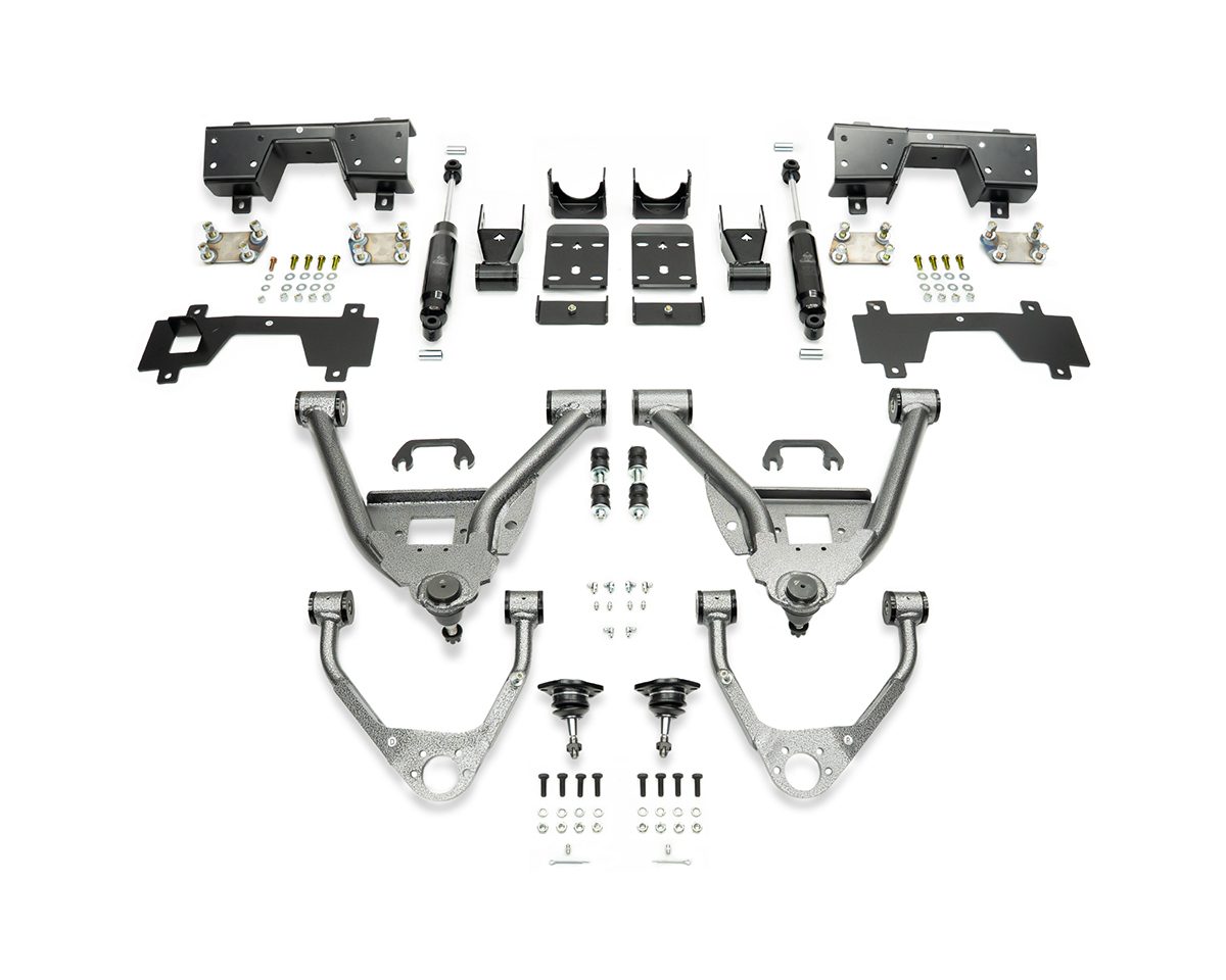 2007-2016 GM1500 (CAST) 5/7 LOWERING KIT SINGLE CAB W/ BOLT ON C-NOTCH by IHC Suspension