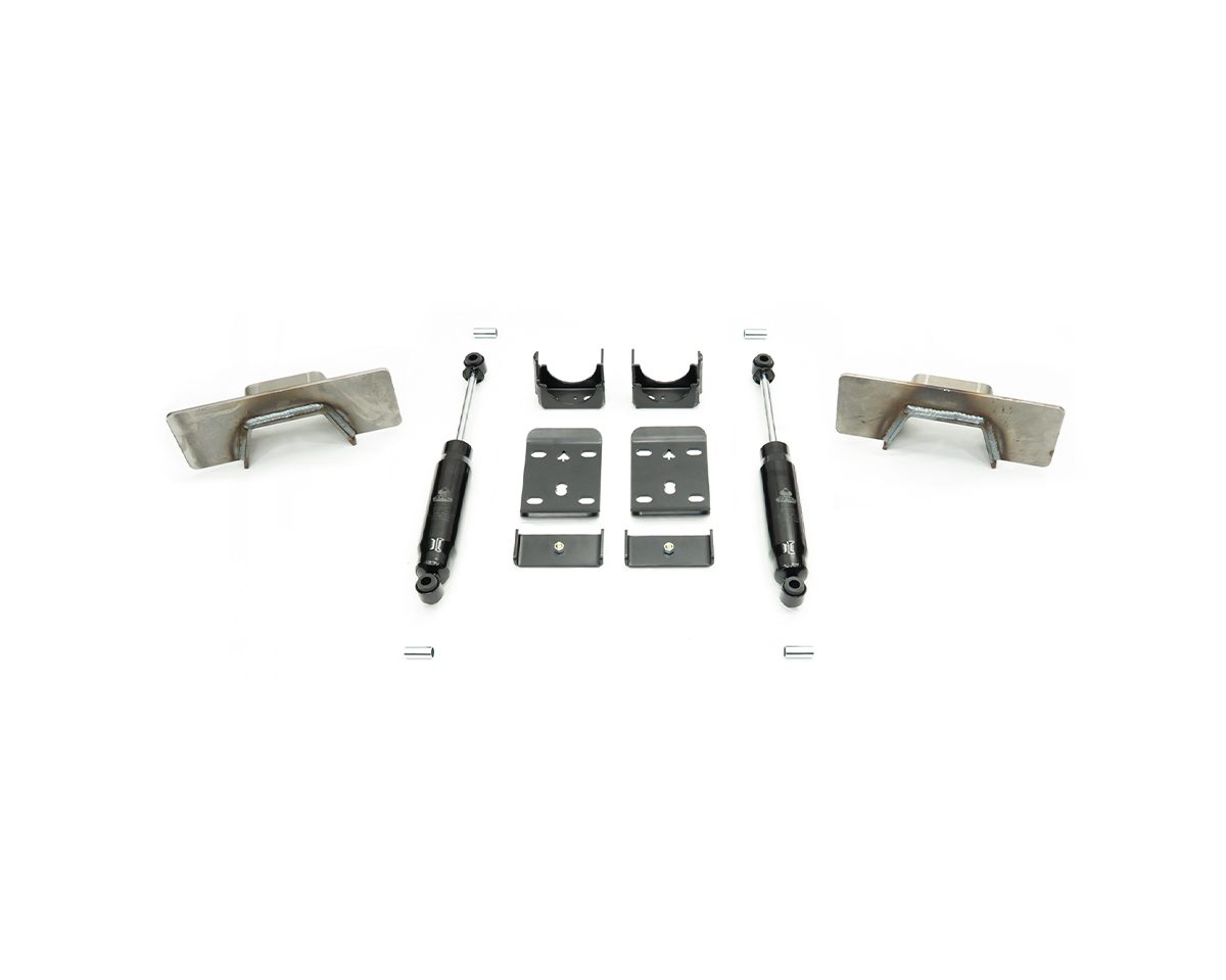 2007-2018 GM1500 6″ SINGLE CAB | 7″ EXTENDED/CREW CAB REAR LOWERING KIT W/ WELD ON C-NOTCH by IHC Suspension