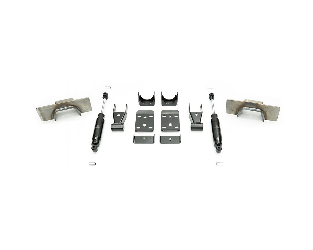 2007-2018 GM1500 7″ REAR LOWERING KIT SINGLE CAB W/ WELD ON C-NOTCH by IHC Suspension