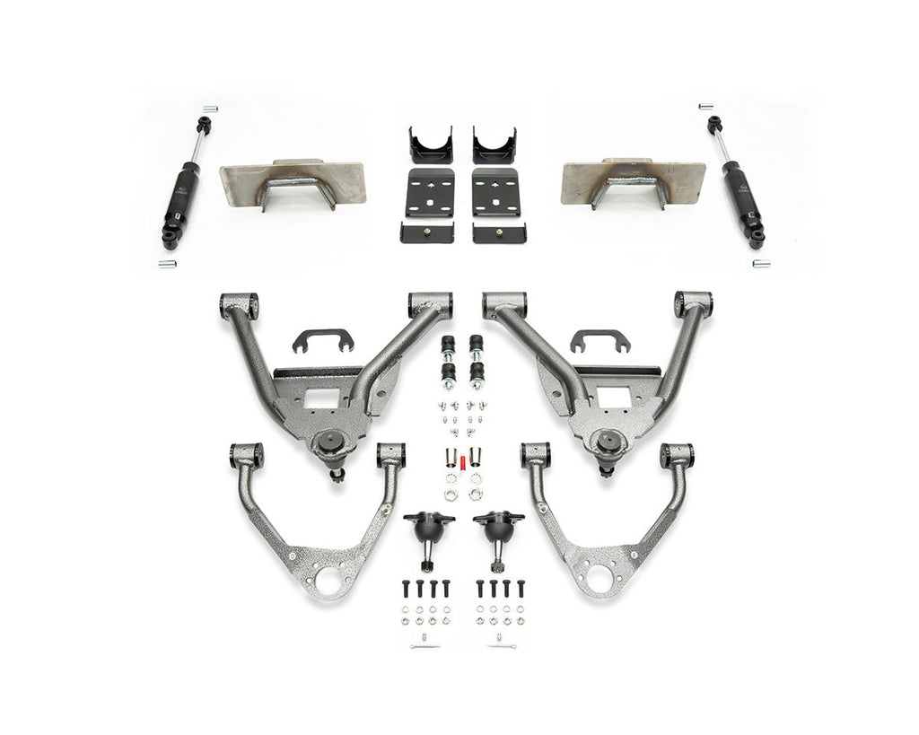 2014-2018 GM1500 (ALUMINUM/STAMPED) 5/7 LOWERING KIT EXTENDED/CREW CAB W/ WELD ON C-NOTCH by IHC Suspension