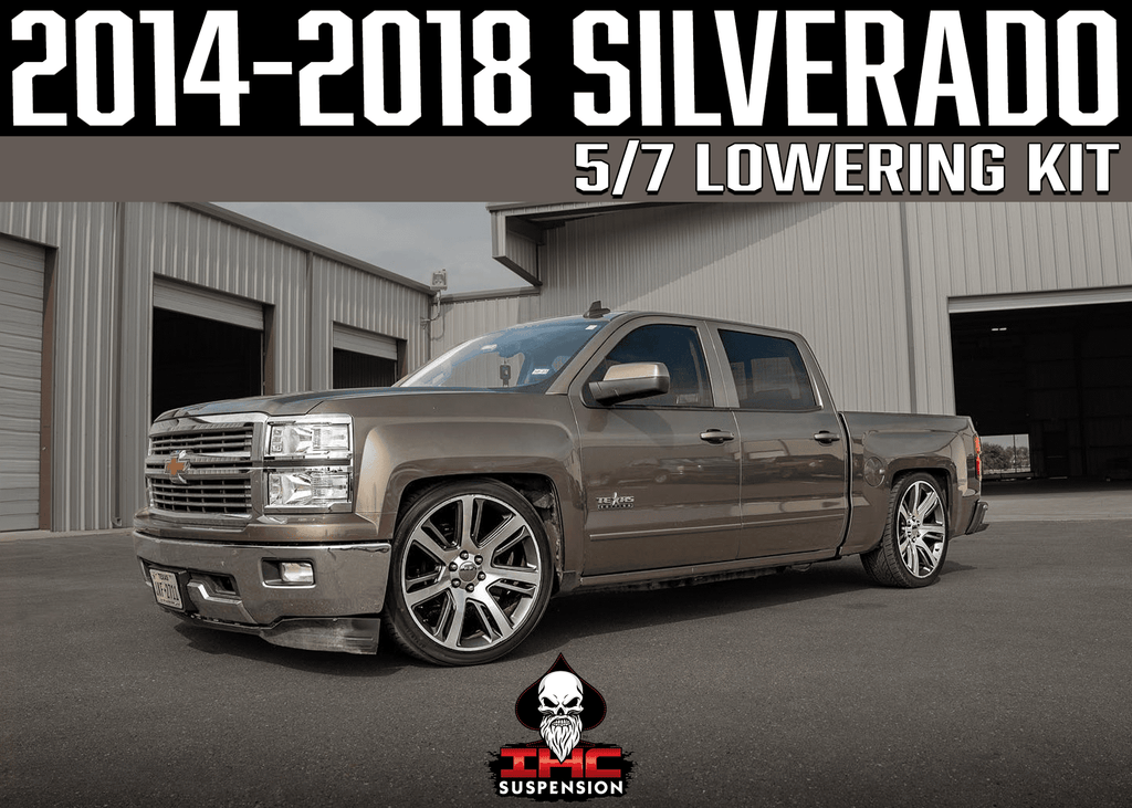 2014-2018 GM1500 (ALUMINUM/STAMPED) 5/7 LOWERING KIT EXTENDED/CREW CAB W/ WELD ON C-NOTCH by IHC Suspension – product detail 