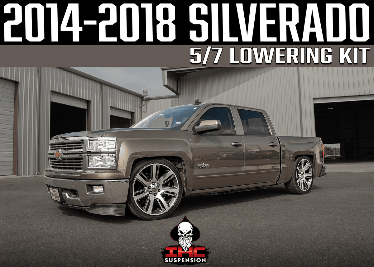 2014-2018 GM1500 (ALUMINUM/STAMPED) 5/7 LOWERING KIT EXTENDED/CREW CAB W/ WELD ON C-NOTCH by IHC Suspension – product detail 