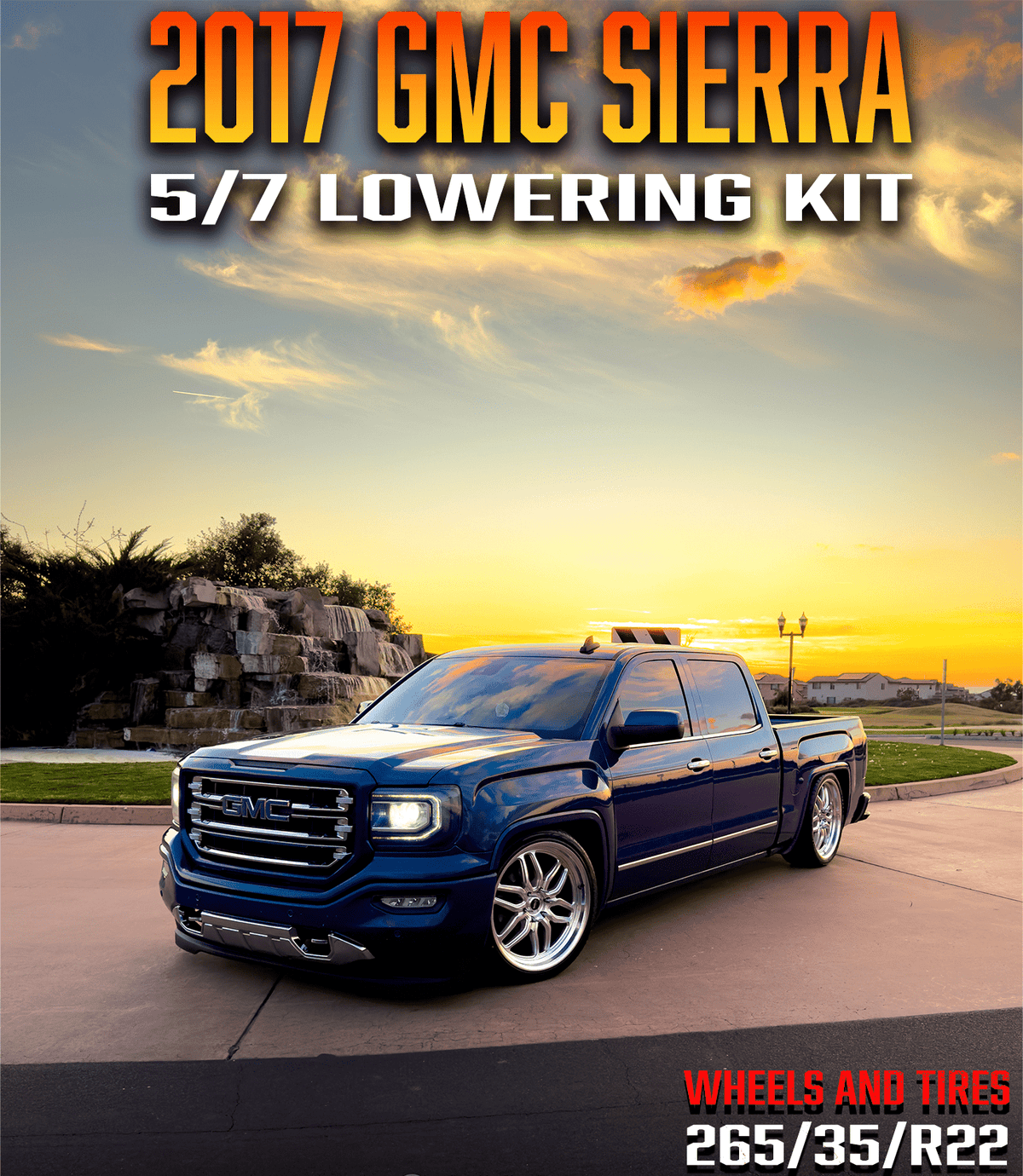 2014-2018 GM1500 (ALUMINUM/STAMPED) 5/7 LOWERING KIT EXTENDED/CREW CAB W/ WELD ON C-NOTCH by IHC Suspension – product detail 