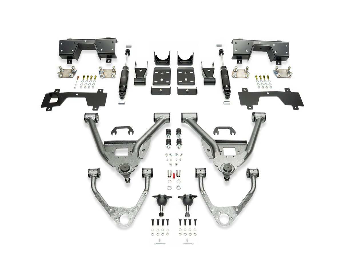 2014-2018 GM1500 (ALUMINUM/STAMPED) 5/7 LOWERING KIT SINGLE CAB W/ BOLT ON C-NOTCH by IHC Suspension