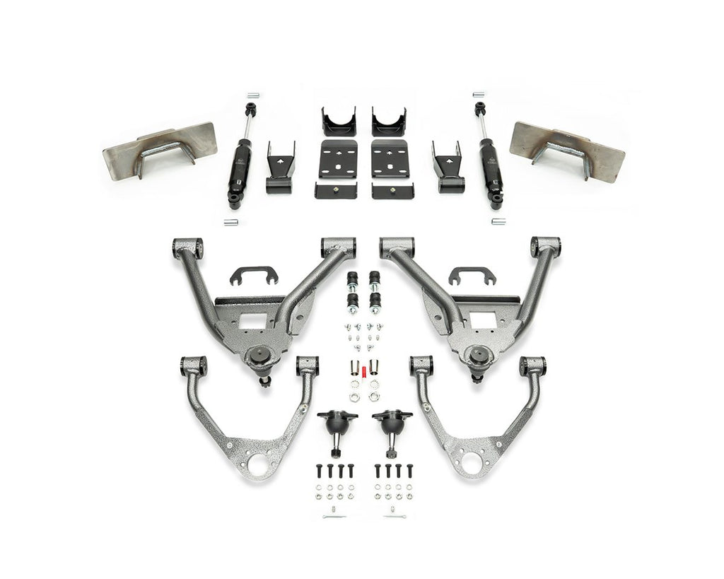 2014-2018 GM1500 (ALUMINUM/STAMPED) 5/7 LOWERING KIT SINGLE CAB W/ WELD ON C-NOTCH by IHC Suspension