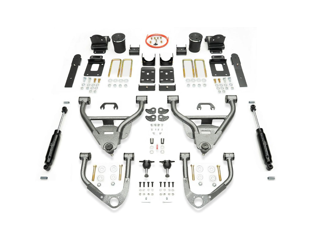 2019-PRESENT GM1500 4/6 LOWERING KIT W/ HELPER BAGS (SINGLE CAB) by IHC Suspension