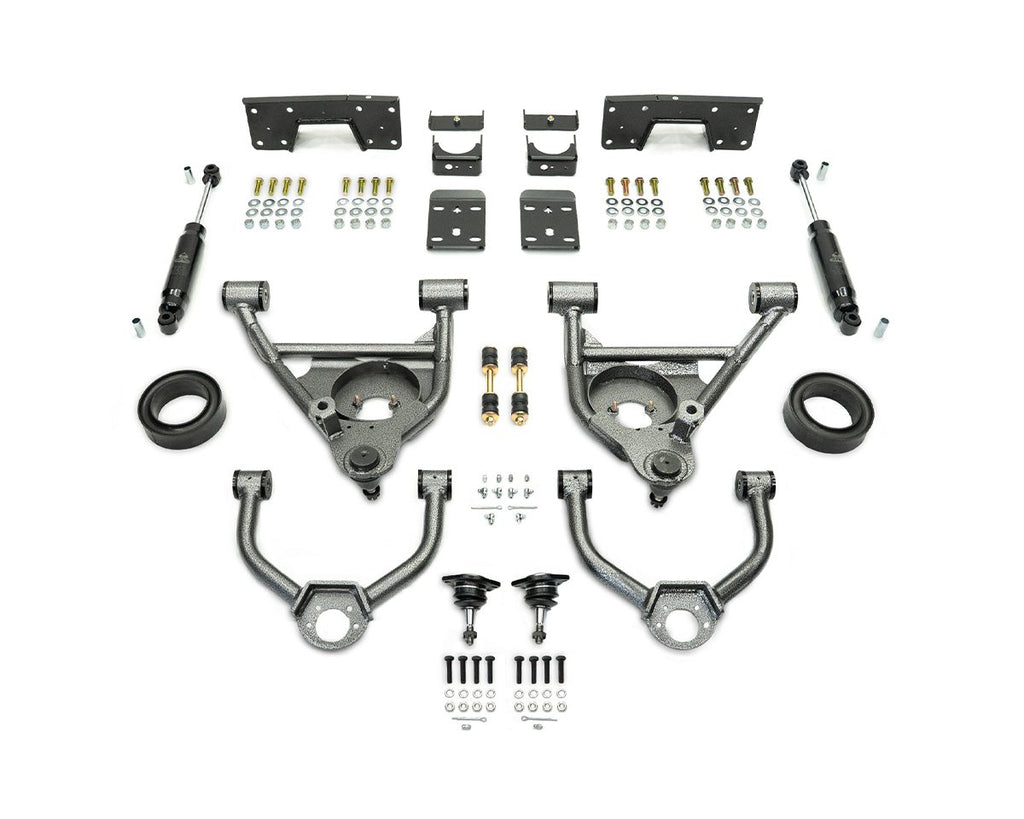 1999-2006 (2007 Classic) GM 2WD 4/6 LOWERING KIT W/ BOLT ON C-NOTCH by IHC Suspension
