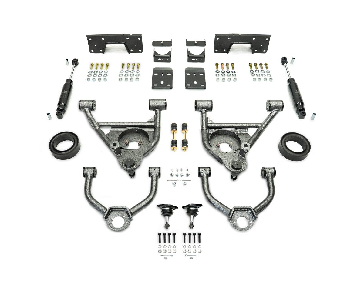 1999-2006 (2007 Classic) GM 2WD 4/6 LOWERING KIT W/ BOLT ON C-NOTCH by IHC Suspension