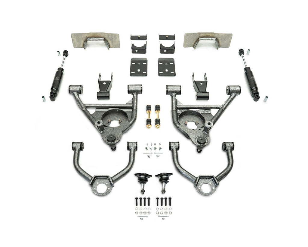 1999-2006 (2007 CLASSIC) GM 2WD 5/7 LOWERING KIT W/ WELD ON C-NOTCH by IHC Suspension